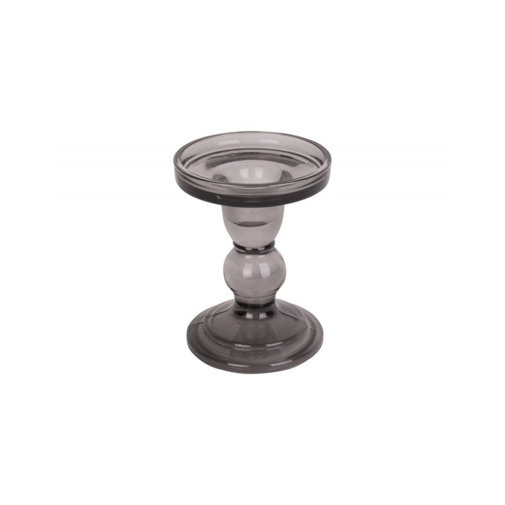 Candle holder Glass Art medium, Black