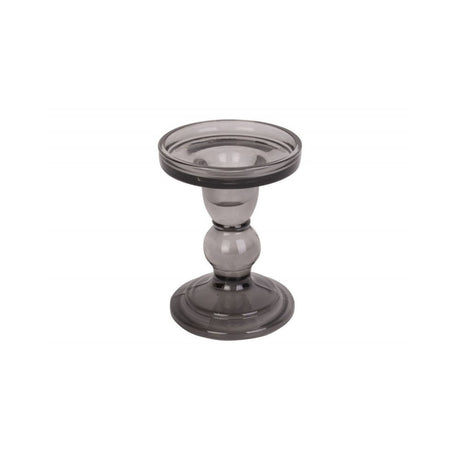 Candle holder Glass Art medium, Black