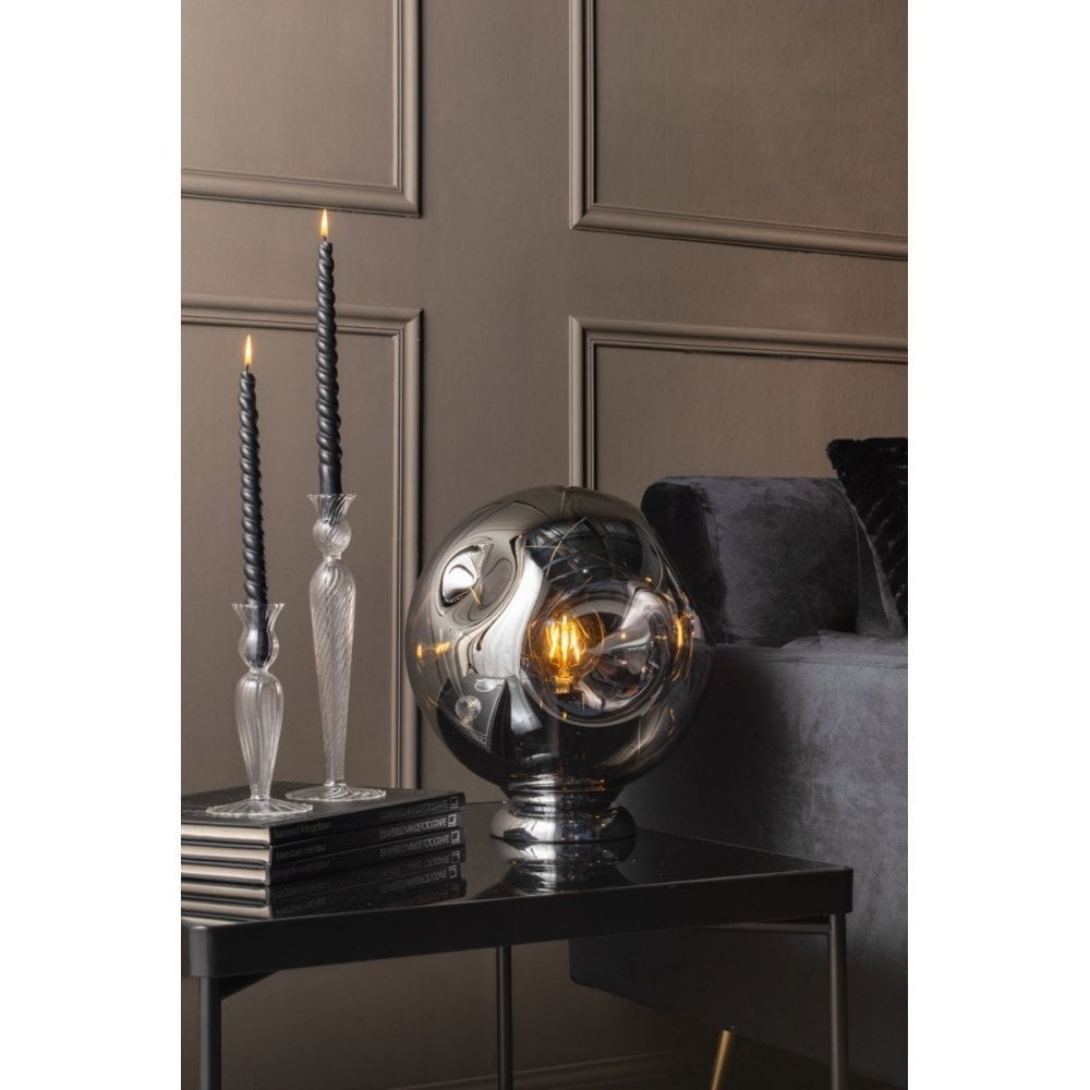 Candle holder Swirl, Clear