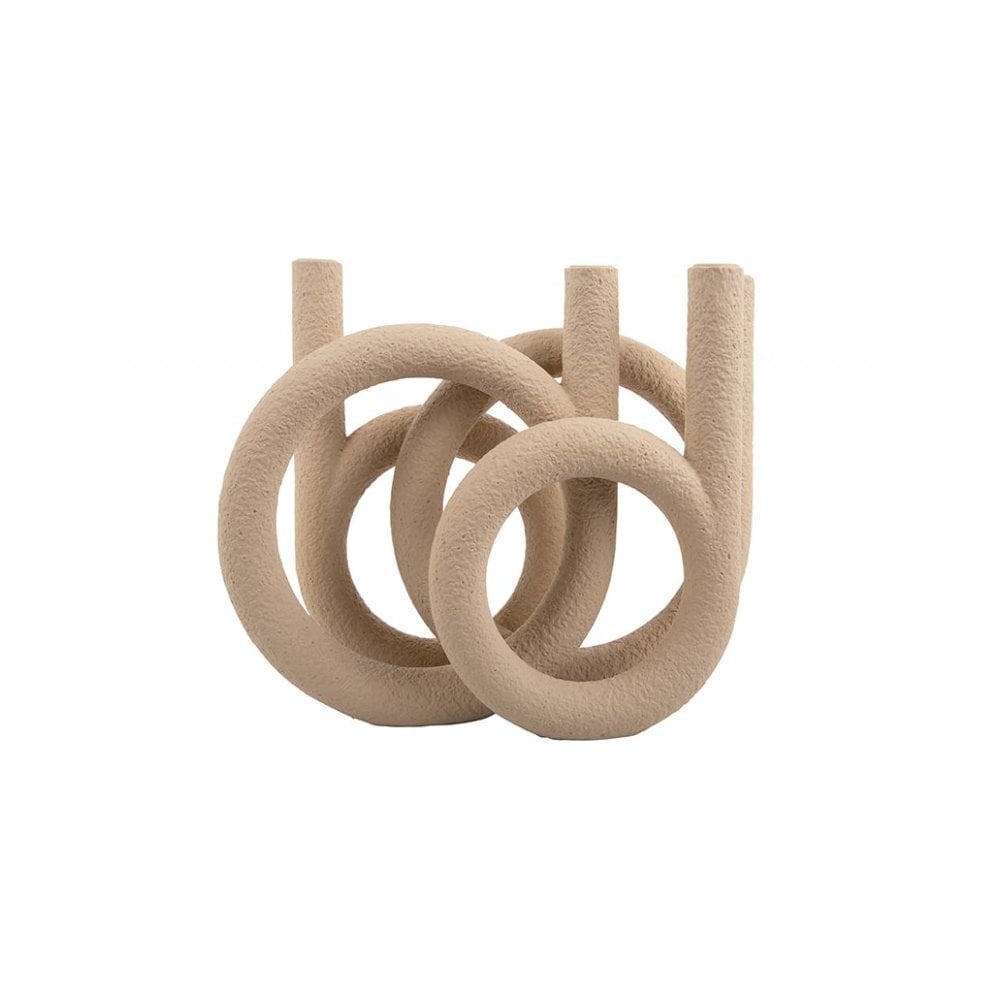 Candle Holder Ring, Sand brown, Brown