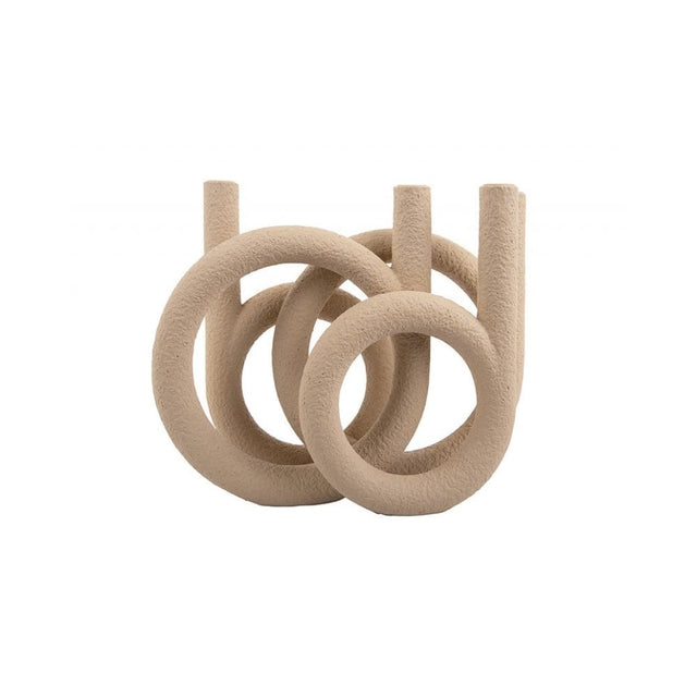 Candle Holder Ring, Sand brown, Brown