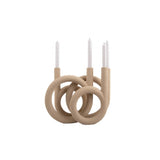 Candle Holder Ring, Sand brown, Brown