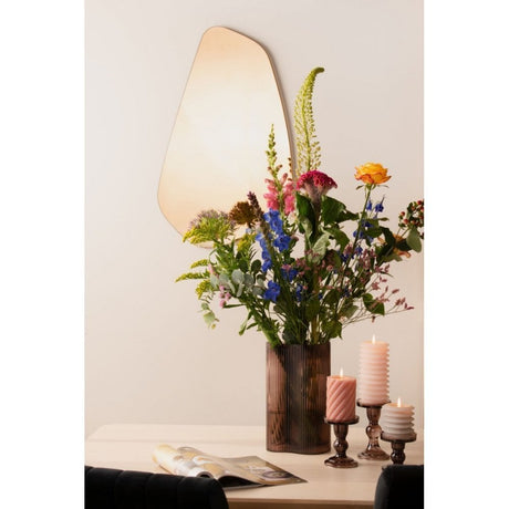 Mirror Organic Oval large, Dark brown, Brown