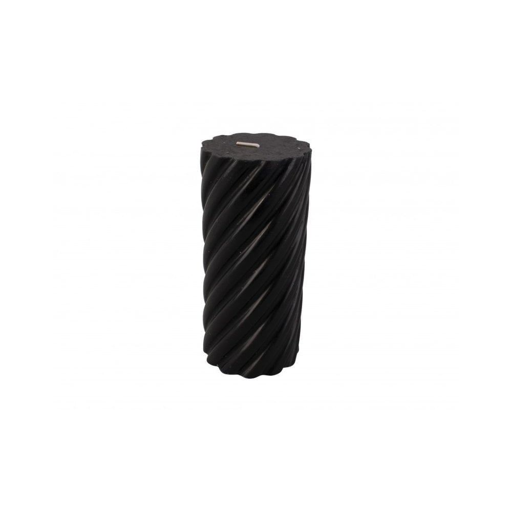 Pillar candle Swirl large, Black