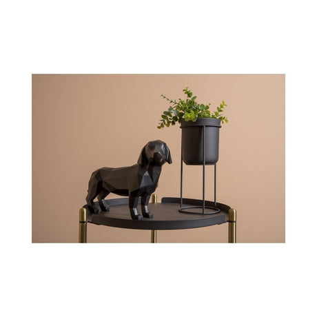 Statue Origami Dog Standing, Black