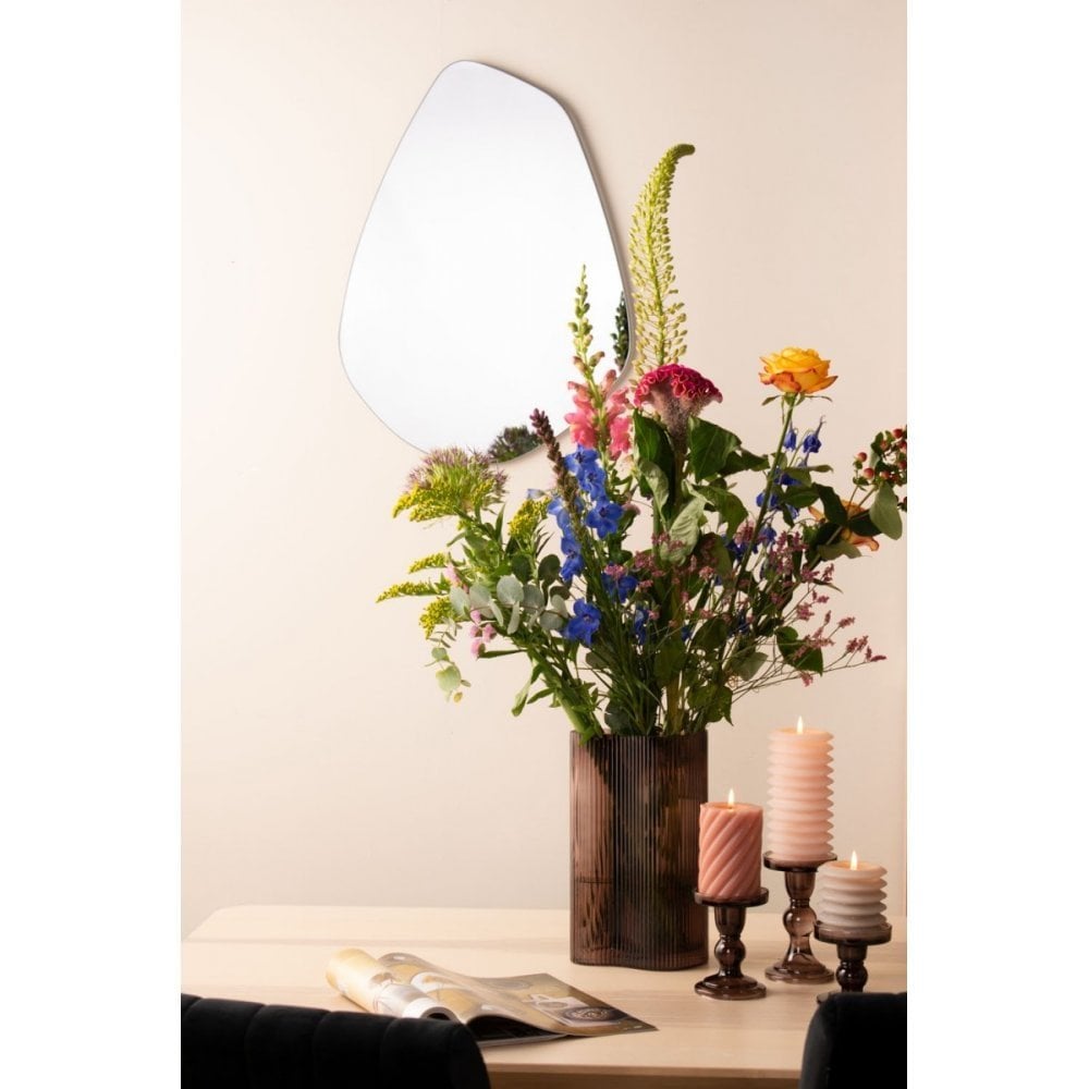 Vase Allure Wave large, Chocolate brown, Brown