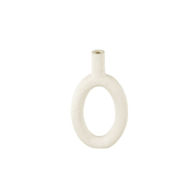 Vase Ring Oval High, Ivory
