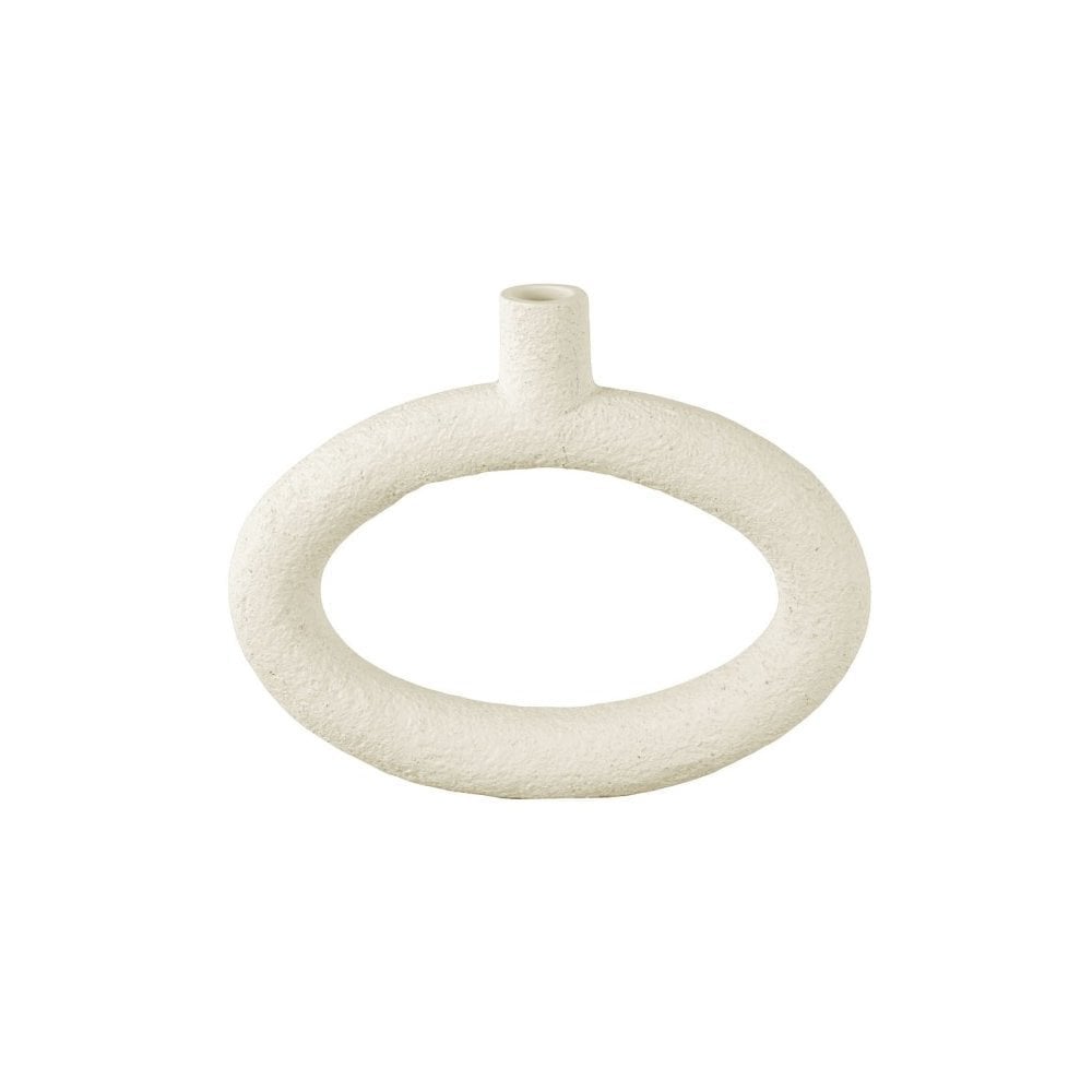 Vase Ring Oval Wide, Ivory
