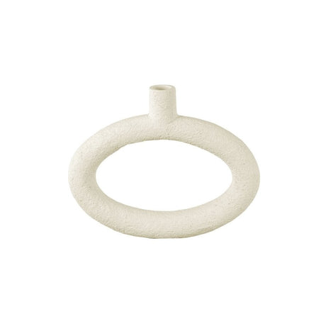 Vase Ring Oval Wide, Ivory