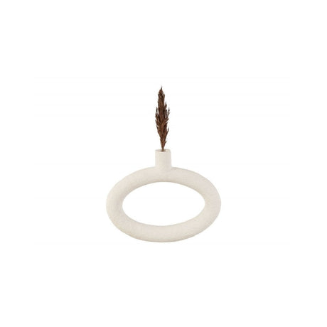 Vase Ring Oval Wide, Ivory