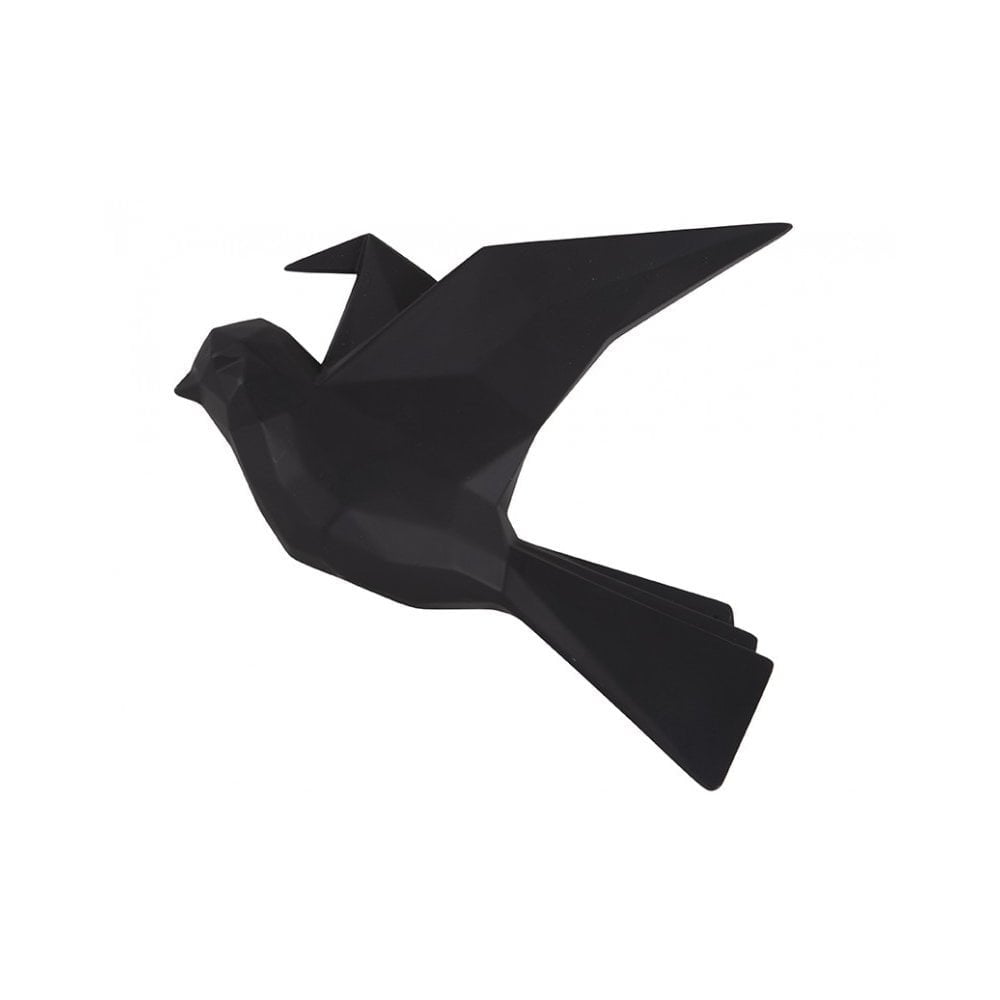 Wall Hanger Origami Bird Large, Black