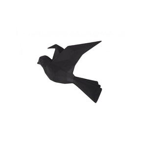 Wall Hanger Origami Bird Small, Black