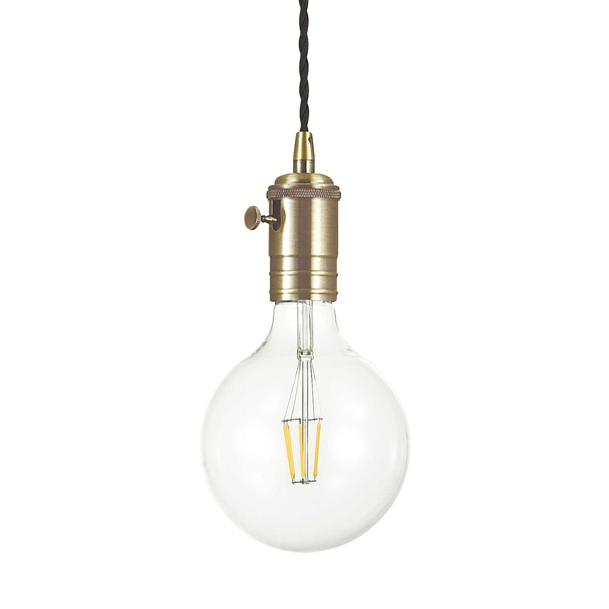 Burnished DOC Single-Bulb Pendant Light
