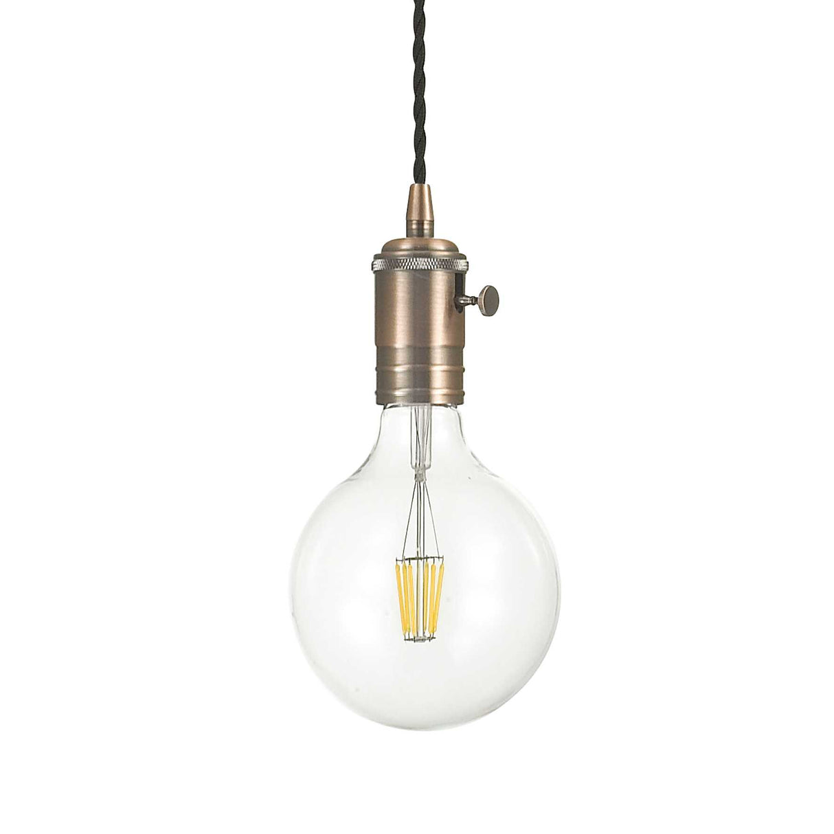Copper Elegance Single-Bulb Pendant Light