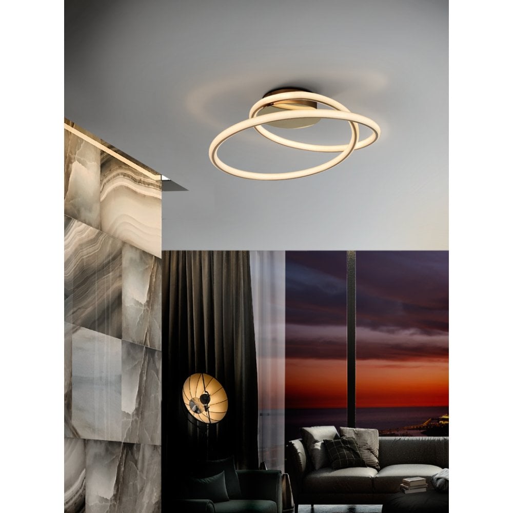 Golden Opal Tube Ceiling Light Fixture