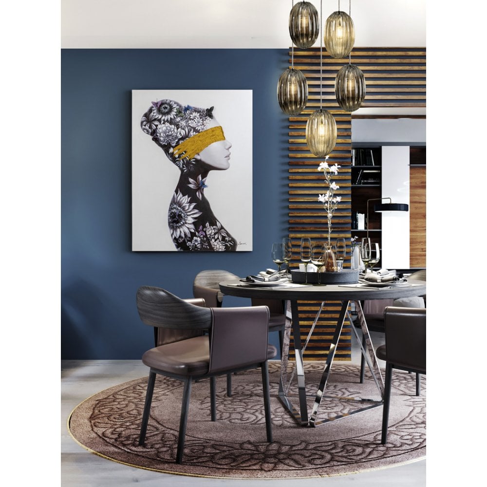 Title: Golden Contours: Acrylic Elegance, 90x120cm