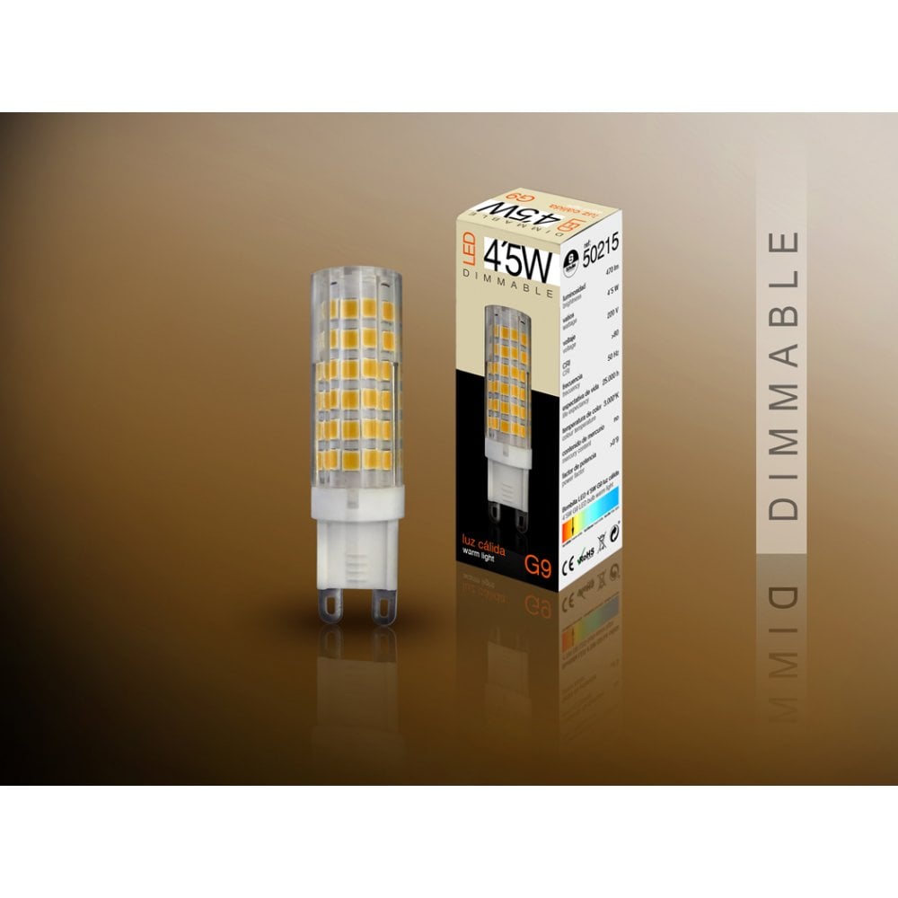 Versatile 4.5W Dimmable G9 LED Bulb - Warm 3000K Glow