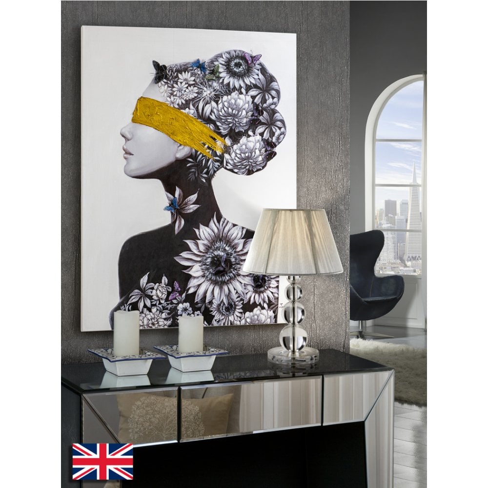 Mercury One-Light Chrome and Acrylic Table Lamp