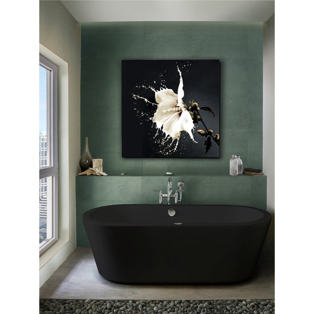 Radiant Reverie: Crystal Splash Artwork, 100x100 cm