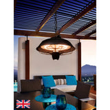 Retro Black Pendant Heater Lamp 1500W
