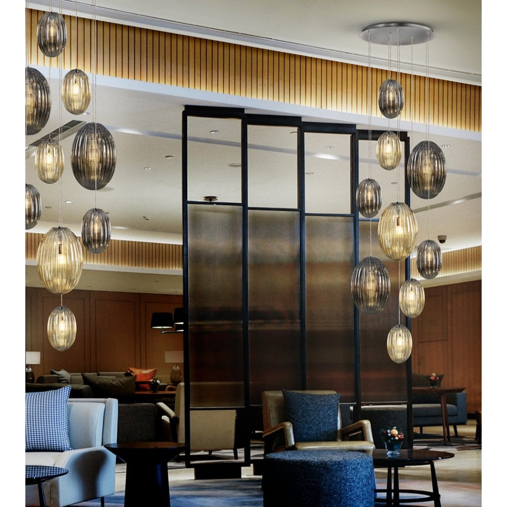 Ovila 9L Smoky Elegance Pendant Lamp