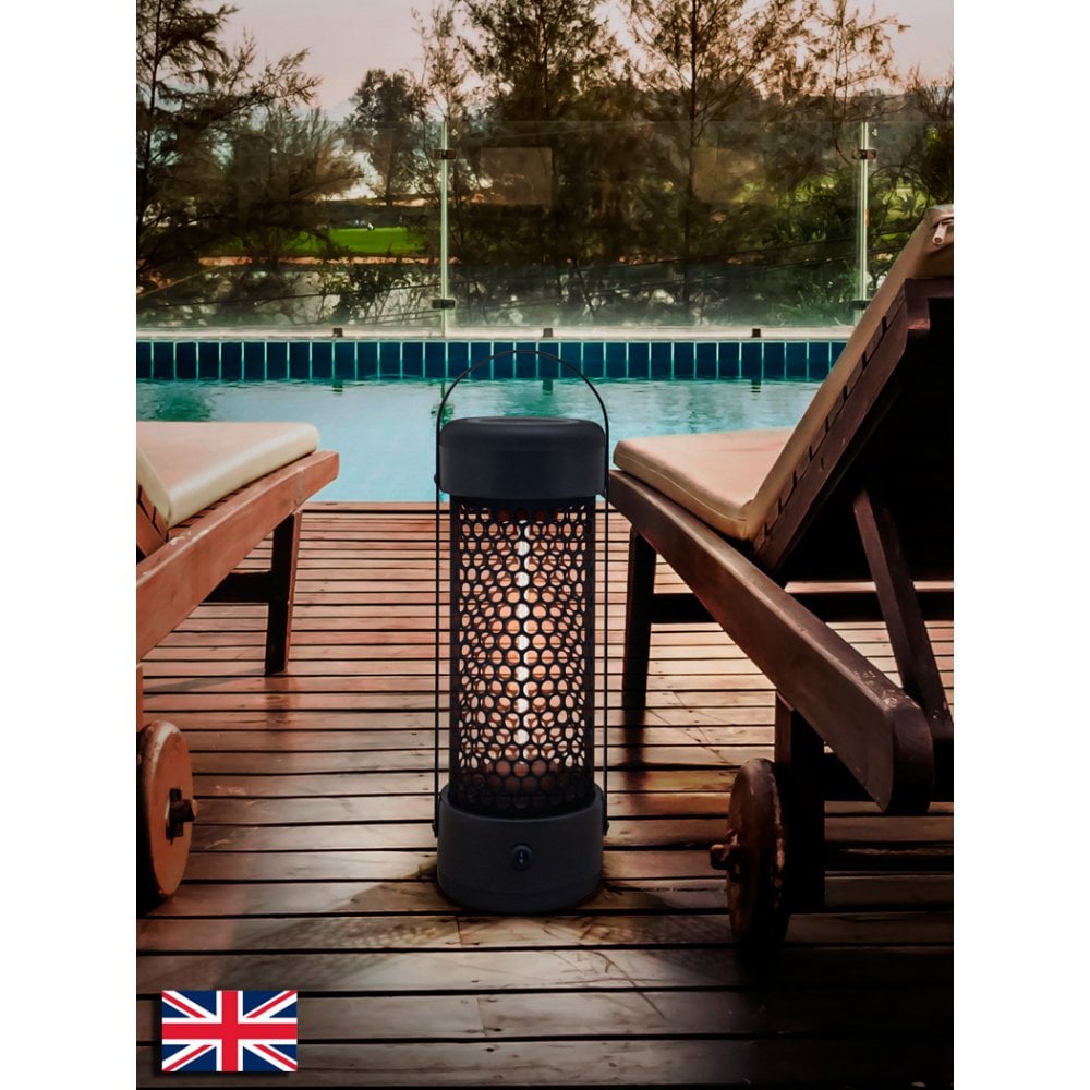1200W Black Lantern-Style Outdoor Heater