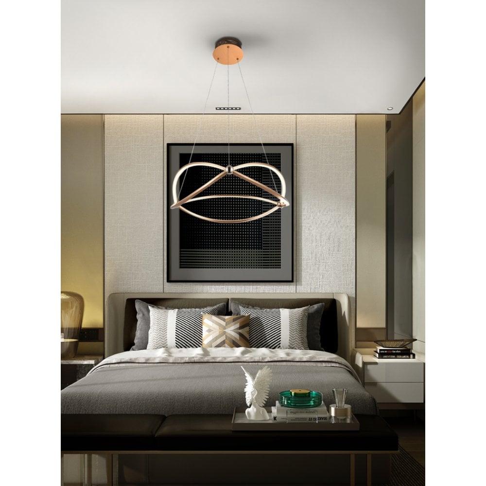 Radiant Rose Gold Ocellis LED Pendant Lamp