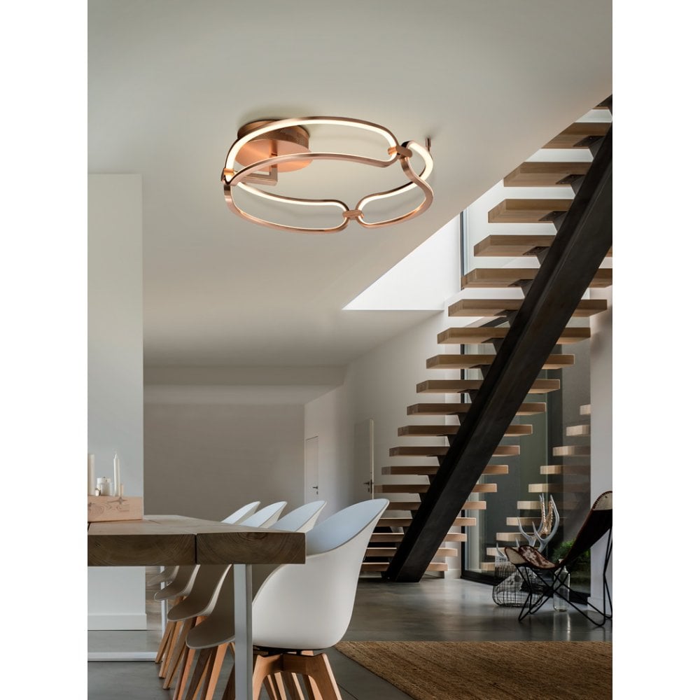 Luxe Rose Gold Colette LED Ceiling Light Ø47