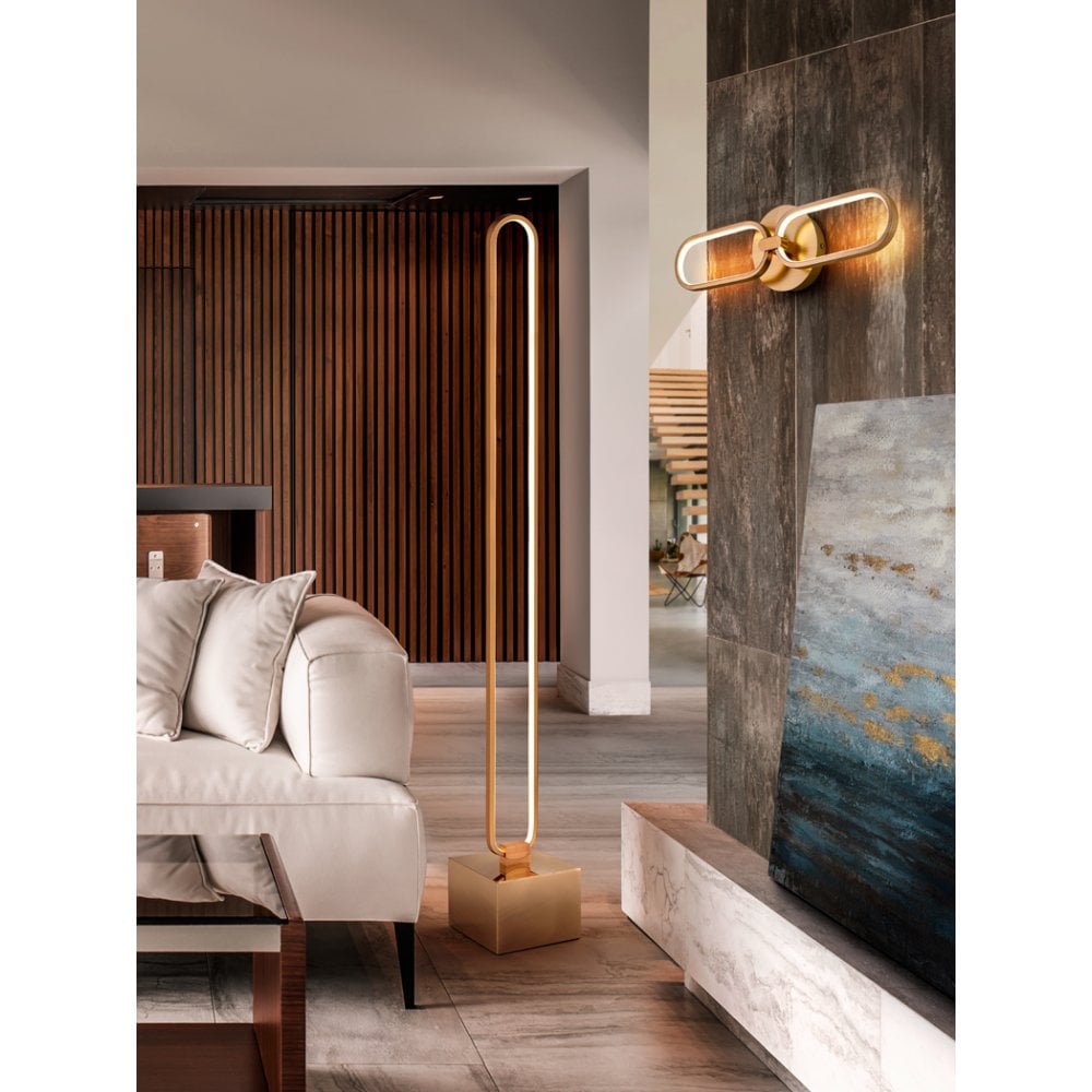 Colette Rose Gold LED Floor Lamp