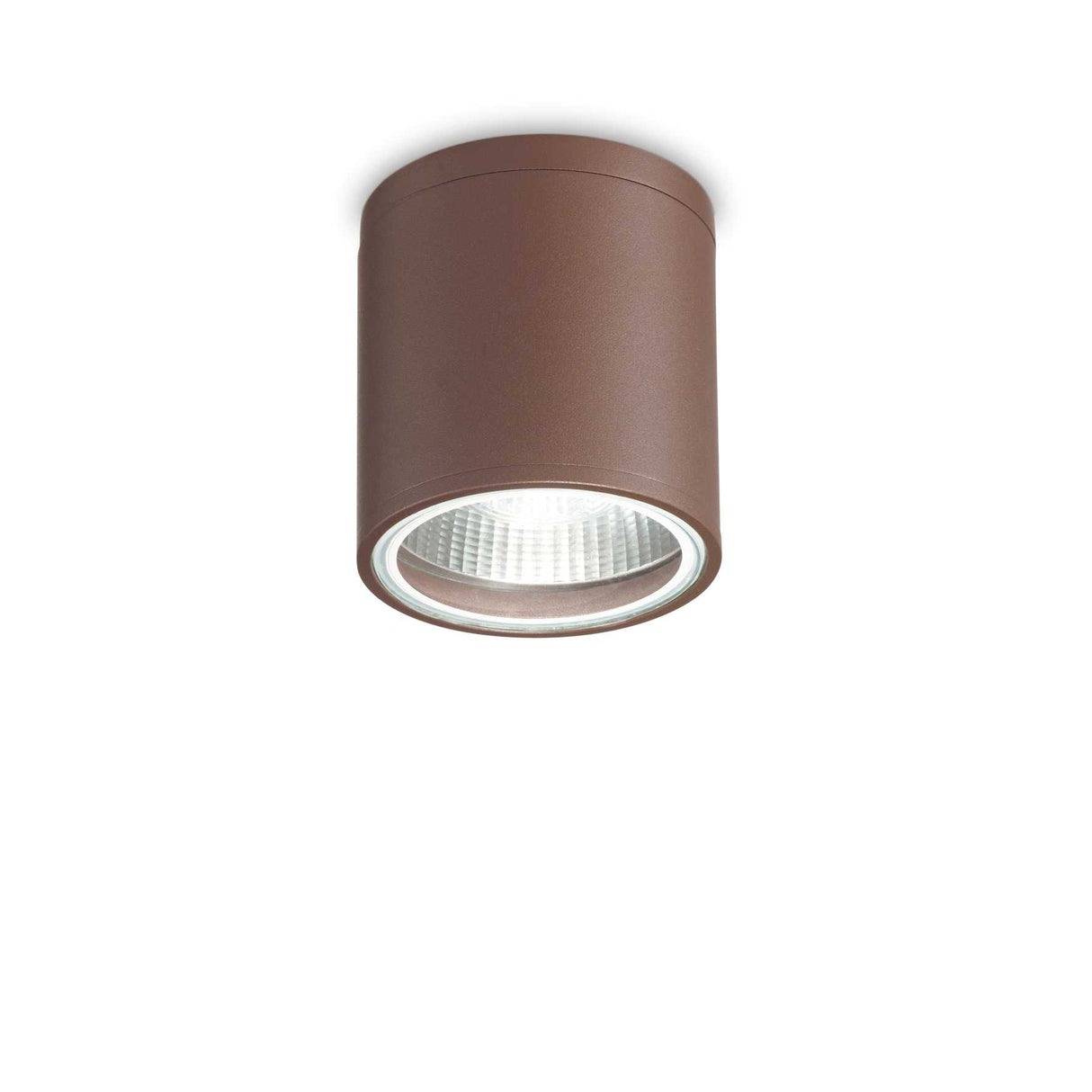 Sleek Coffee-Toned Single Bulb Flush Light Fixture