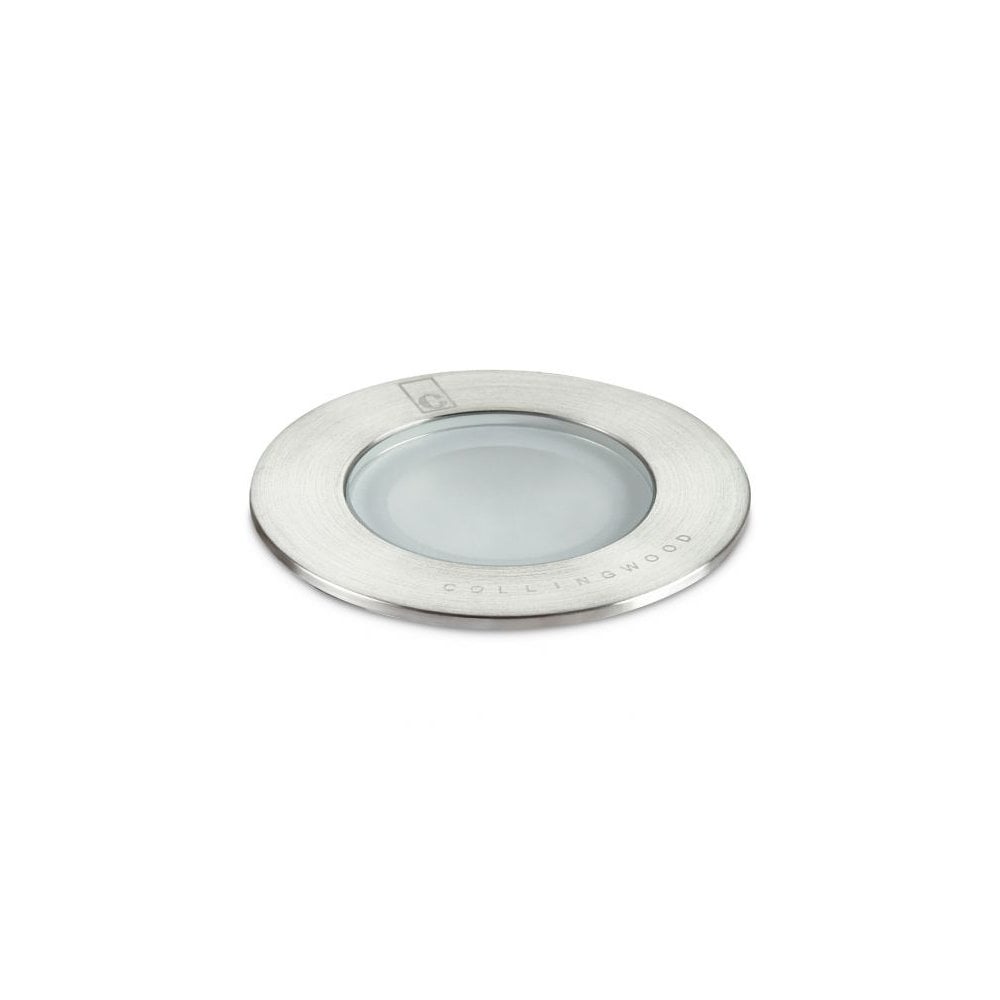 Stainless Steel RGB LED Ground Light with Brushed Metal Finish