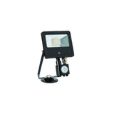 10W Black Floodlight with PIR Sensor and CCT3 Colour Select, IP65/IP66 Rated