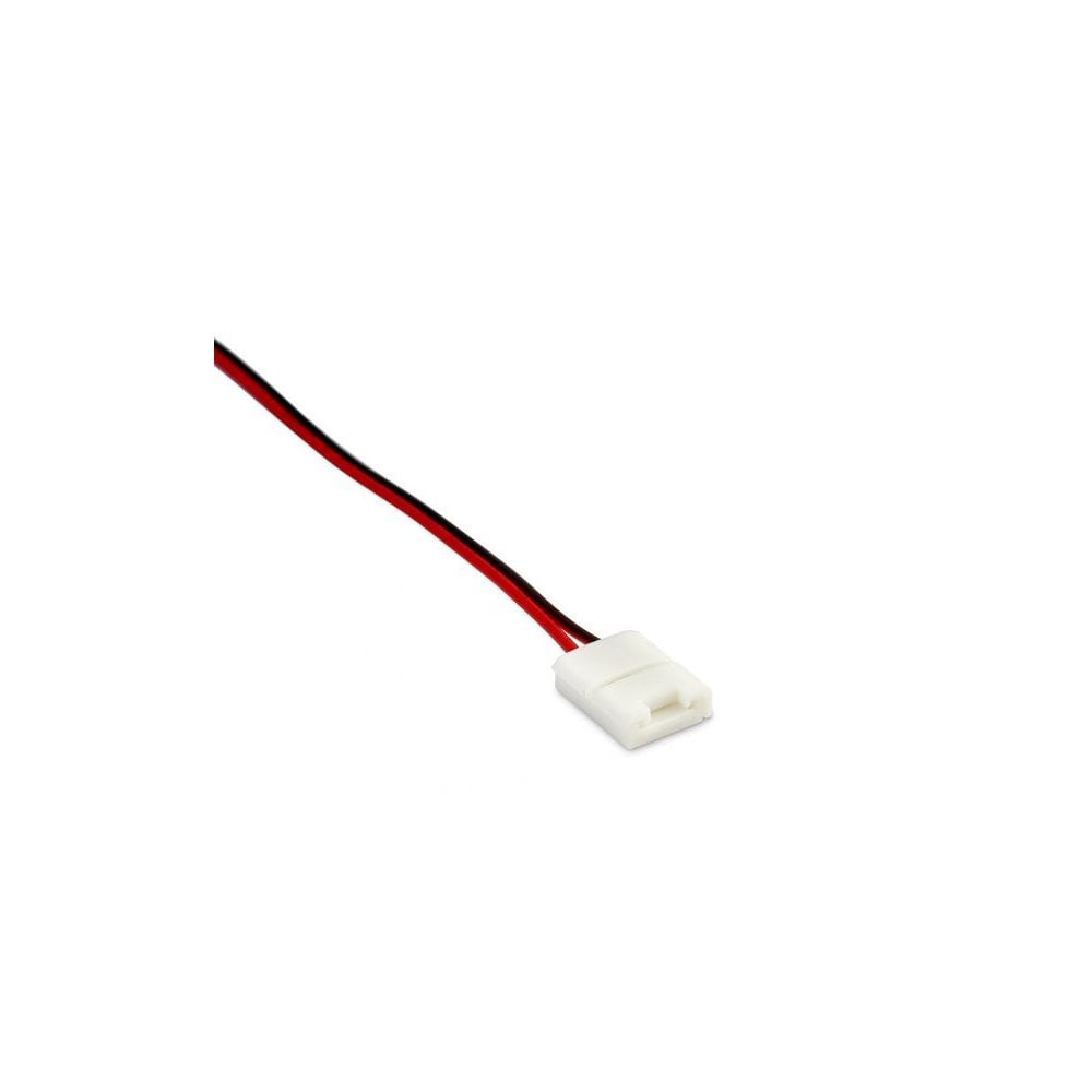10mm Quick Connect LED Strip Adapter with 150mm Leads - White Finish