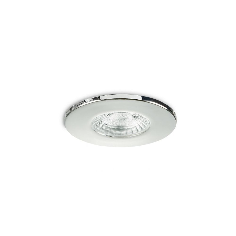 Chrome Fire-Rated GU10 Downlight with Polished Bezel