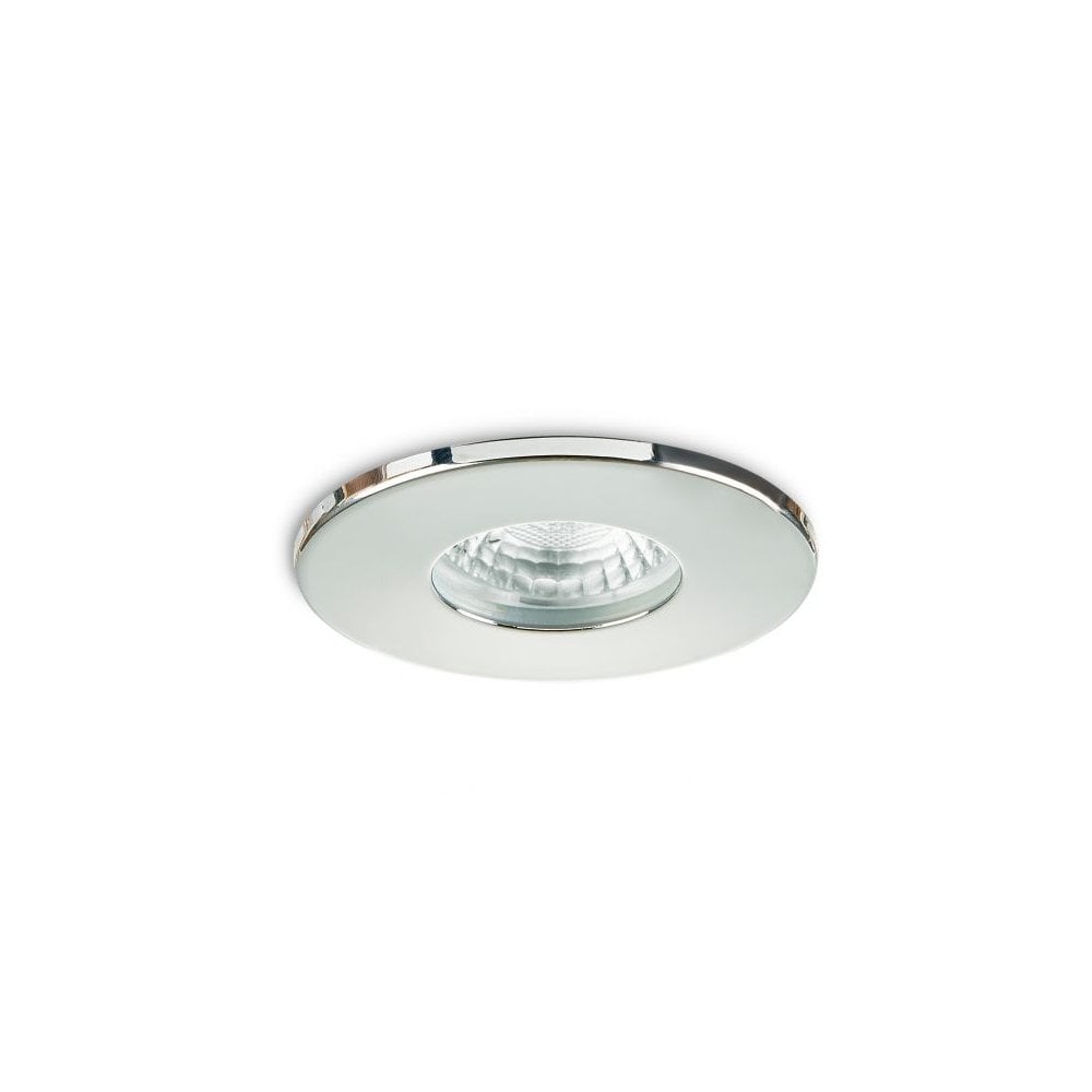 Sleek Chrome IP65 Fire-Rated GU10 Downlight