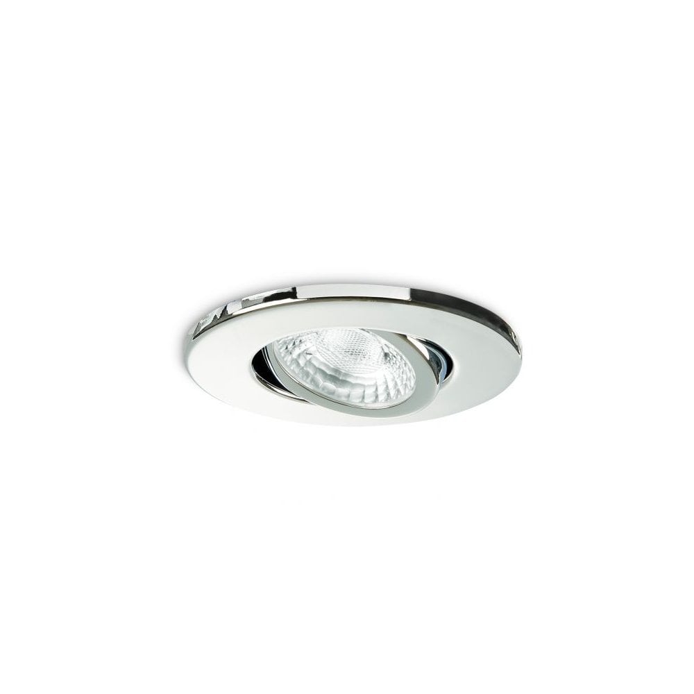 Chrome Adjustable Fire Rated GU10 Downlight Fixture