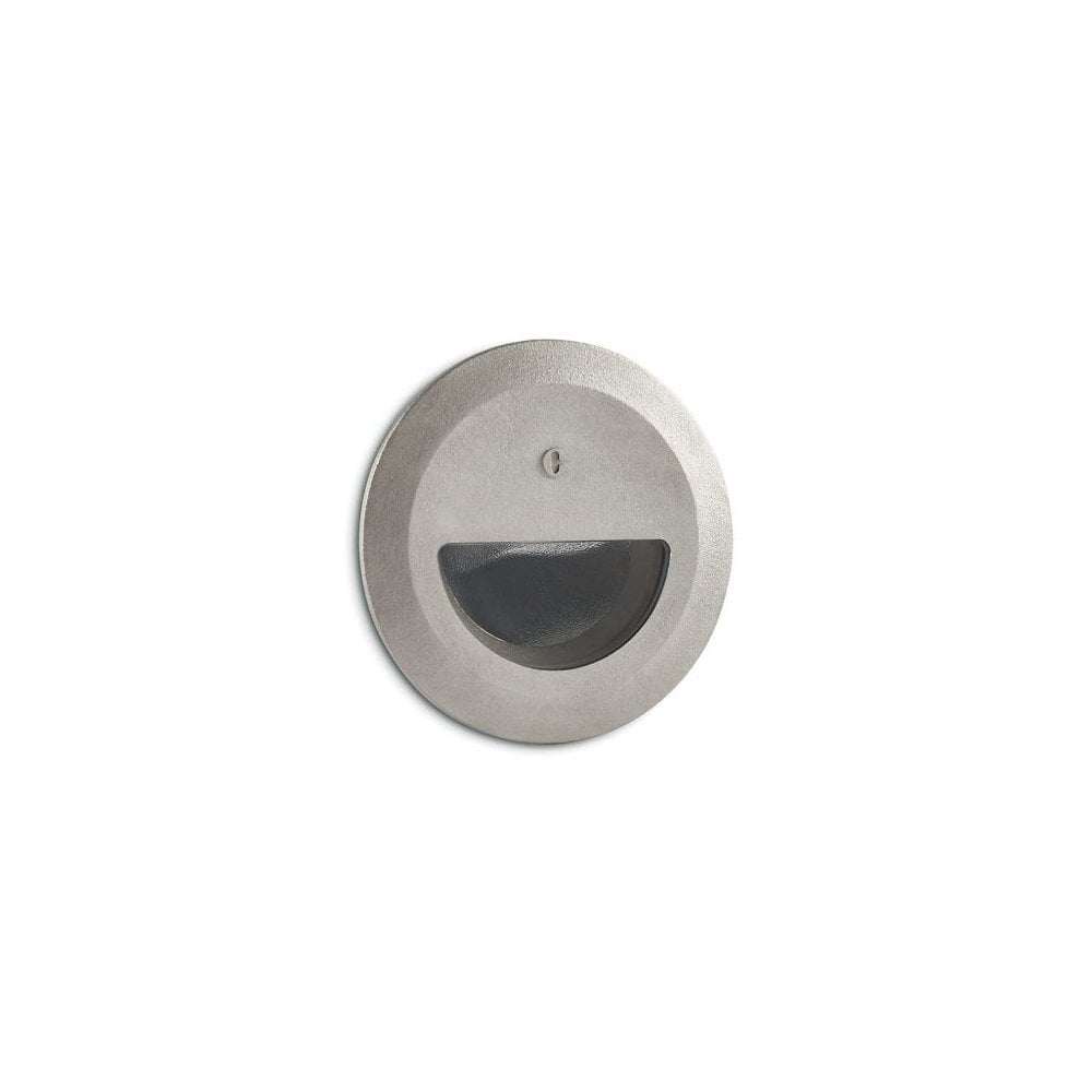 Brushed Metal Wall-Mounted Step Light with Warm White Glow (3K)
