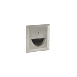 Square Brushed Metal Step Light - Cool White, IP67, 2.6W