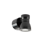 Sleek Black LED Wall Light with Cool White Glow (4K)