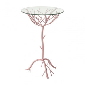 Lexa Branch Table, Iron, Glass, Gold