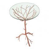 Lexa Branch Table, Iron, Glass, Gold