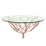 Lexa Branch Table, Iron, Glass, Gold