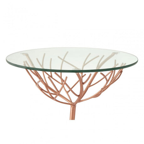 Lexa Branch Table, Iron, Glass, Gold