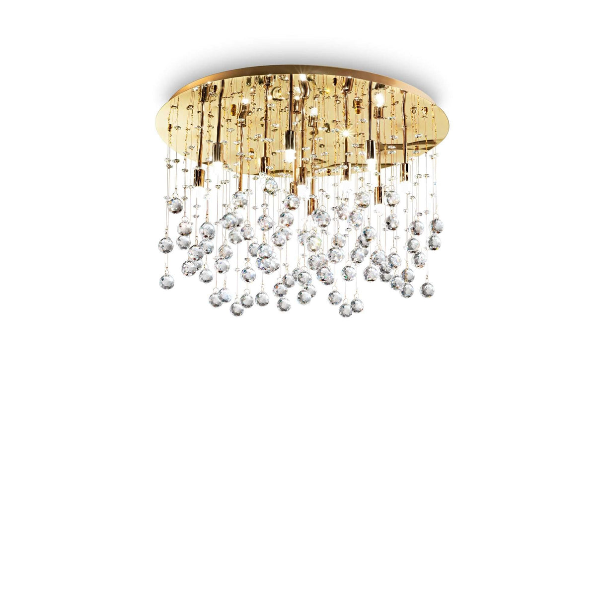 Radiant Elegance 12-Light Gold Chandelier