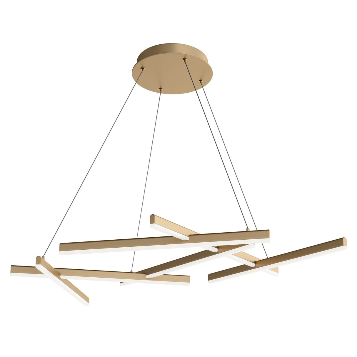 Sleek Matt Gold Contemporary Pendant Light