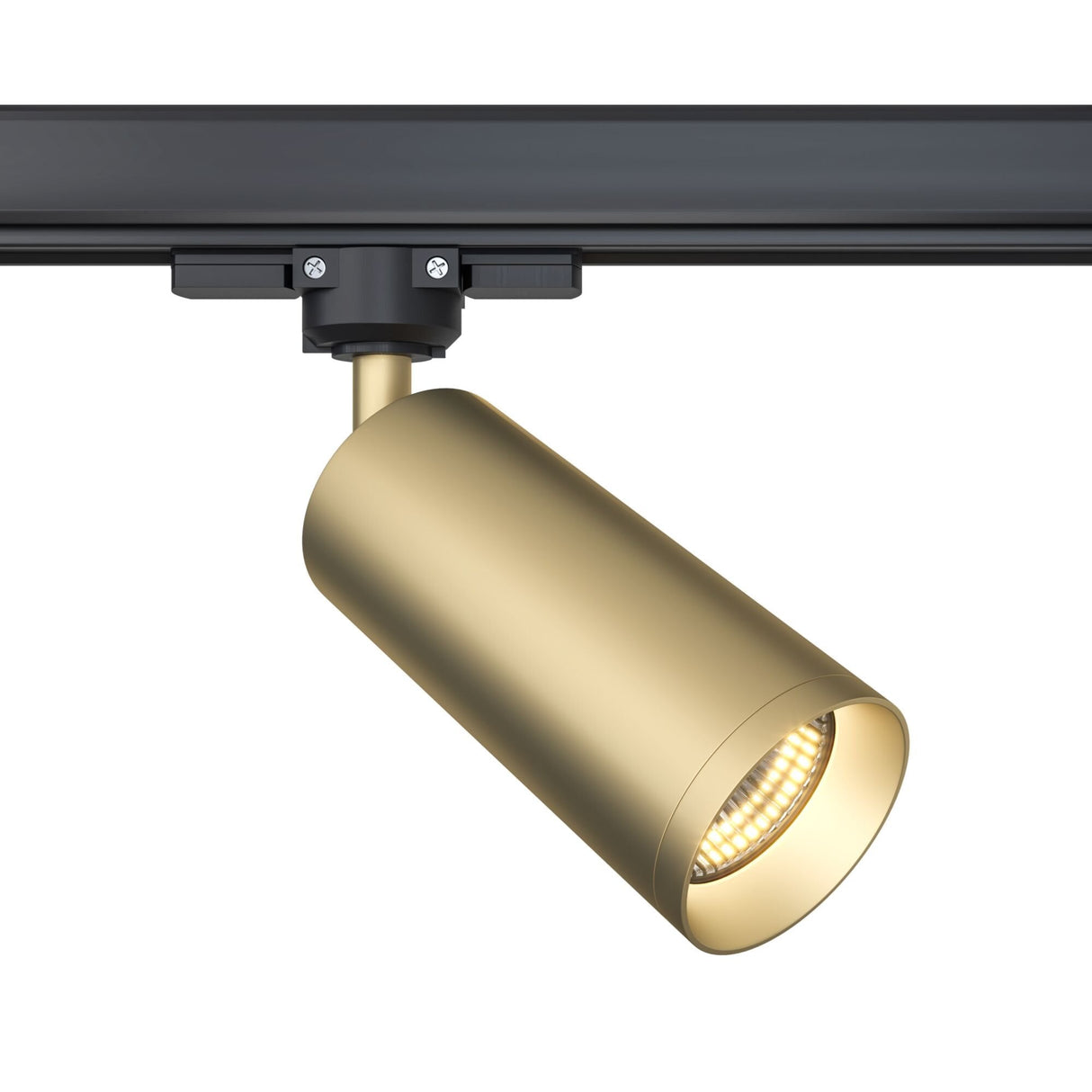 Elegant Matt Gold 3-Phase Aluminum Track Light Assembly
