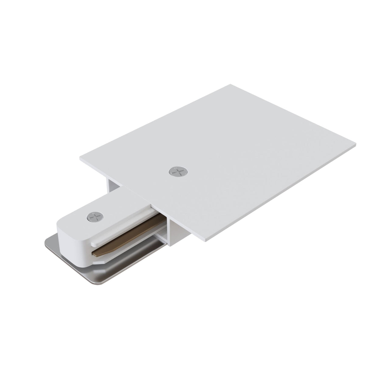 White Single Phase Track System Power Connector