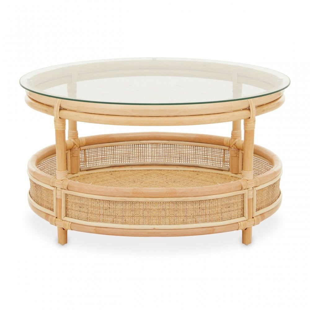 Mataram Coffee Table With Glass Top