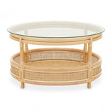 Mataram Coffee Table With Glass Top