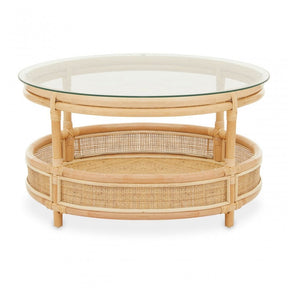 Mataram Coffee Table With Glass Top